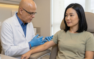 Aplicação de toxina botulínica (Botox) para distúrbios do movimento
